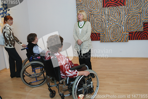 Image of People with disabilities at an exhibition of contemporary art