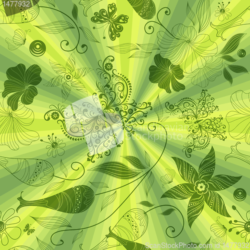 Image of Seamless green pattern