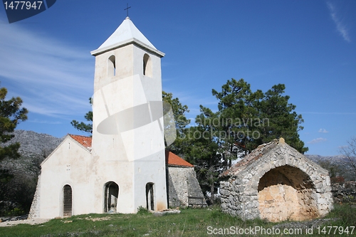 Image of Beautiful small rural church in Croatia