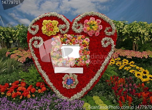 Image of flowers heart