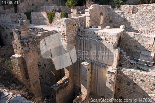 Image of Ancient ruins of pools in the Muslim Quarter of Jerusalem