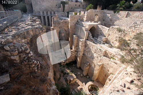 Image of Ancient ruins of pools in the Muslim Quarter of Jerusalem