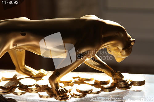 Image of Golden Jaguar Figurine