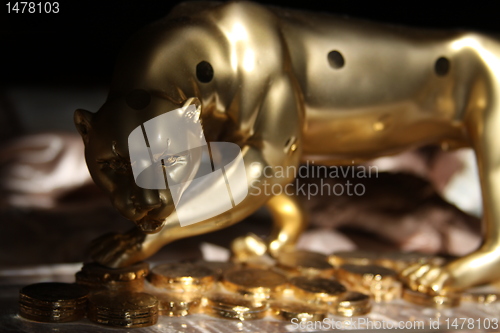 Image of Golden Jaguar Figurine