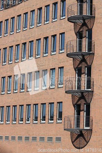 Image of red bricks speicherstadt texture