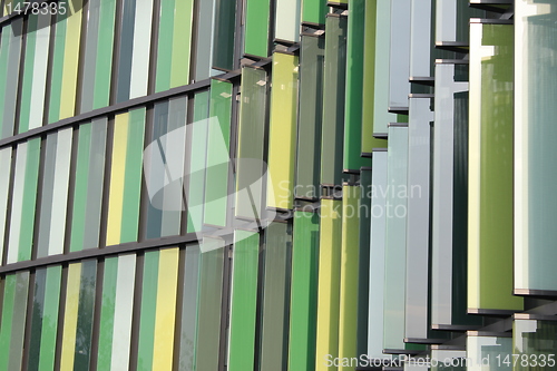 Image of green modern building fasade