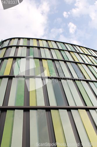 Image of green modern building fasade