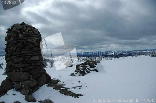 Image of Cloudy winter mountain