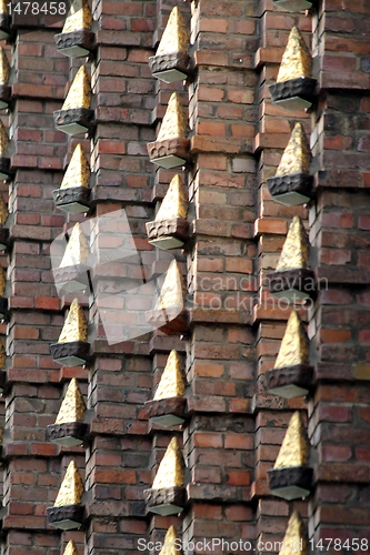 Image of golden triangles wall texture
