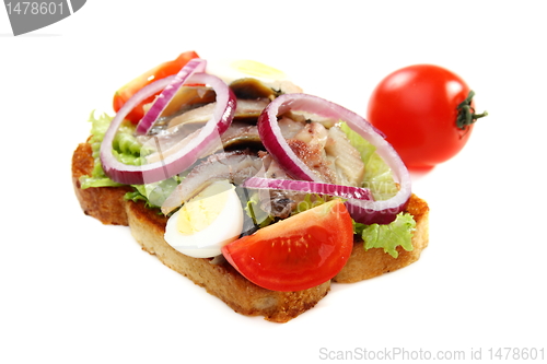 Image of Sandwich with smoked herring.