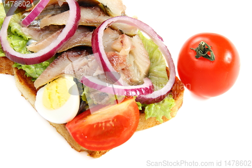 Image of Sandwich with smoked herring.
