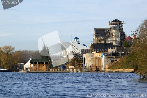 Image of House on a lake shore