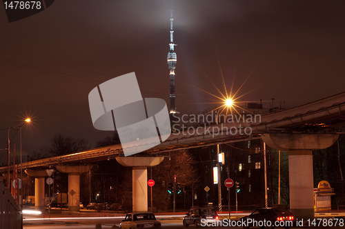 Image of Ostankino tower.Moscow. Russia
