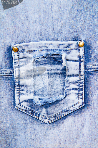 Image of denim with a pocket