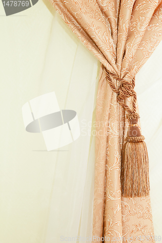 Image of brush on the curtains. Element design