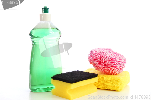 Image of isolated cleaning supplies