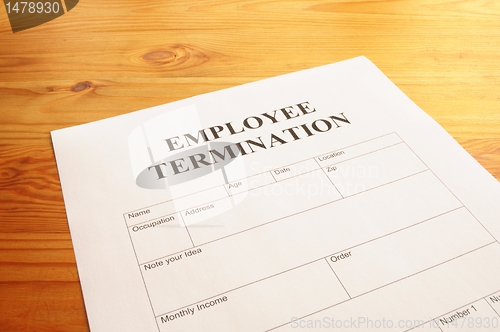 Image of employee termination