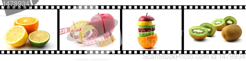 Image of film strip with fruit collection