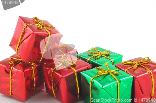 Image of xmas or christmas present box