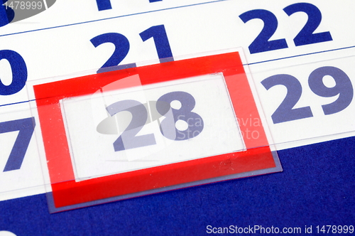 Image of 28 calendar day