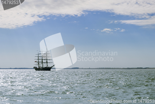 Image of Tall ship in the sea