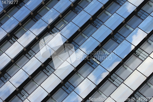 Image of modern cloud window building