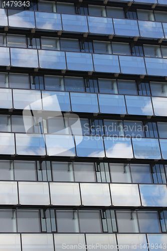 Image of modern cloud window building