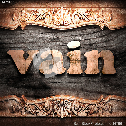 Image of Golden word on wood