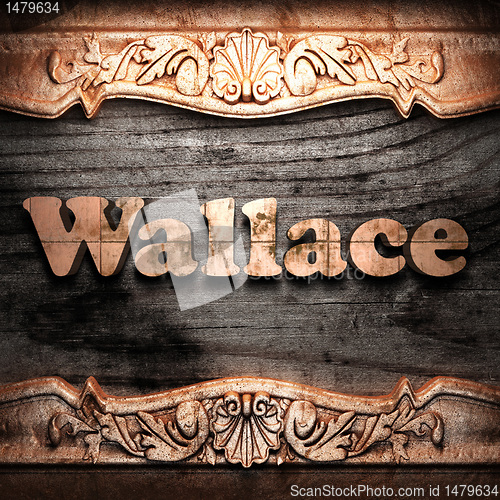 Image of Golden word on wood