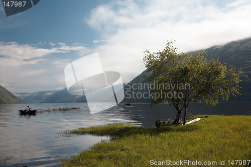 Image of View on mountain Lake