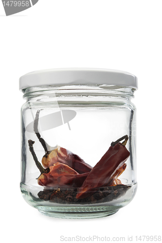 Image of Dried red chili peppers