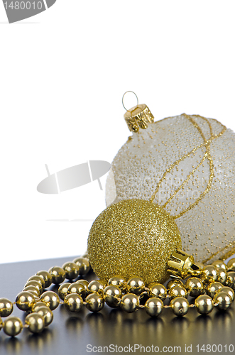 Image of Golden christmas balls