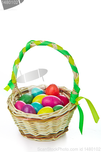 Image of easter eggs in basket
