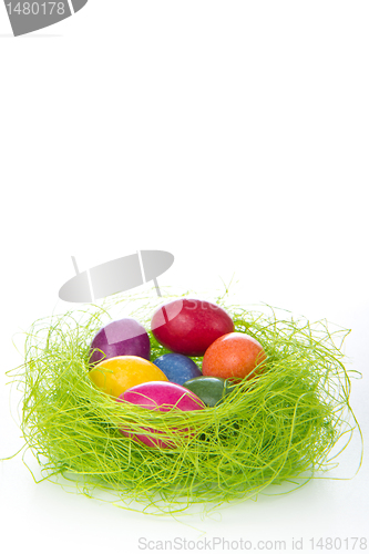 Image of easter eggs in nest