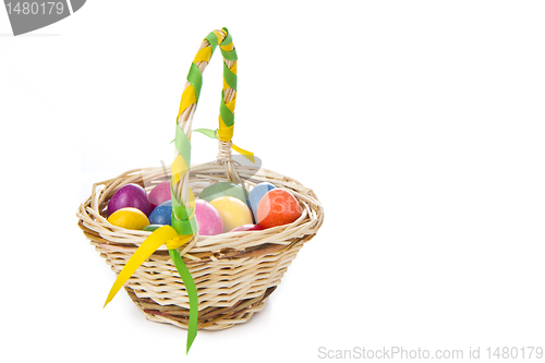 Image of easter eggs in basket