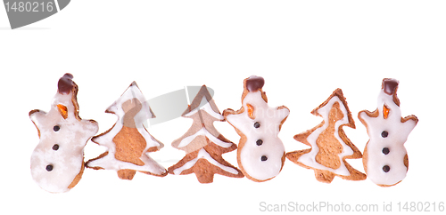 Image of ginger snowman and tree