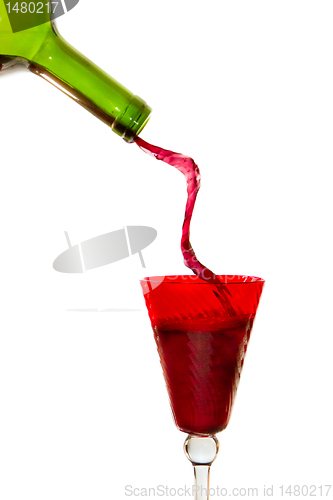 Image of pouring red wine 