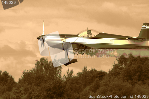 Image of Classical propjet in the air. European Aerobatic Championship