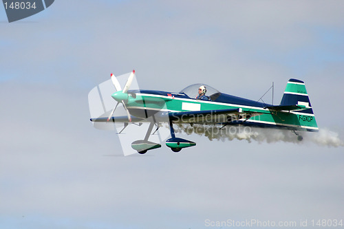 Image of Classical propjet in the air. European Aerobatic Championship