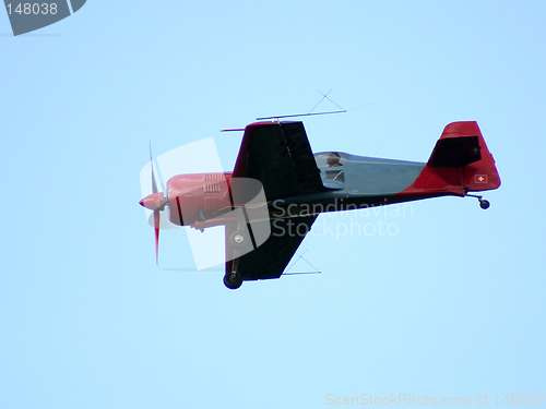 Image of Classical propjet in the air. European Aerobatic Championship