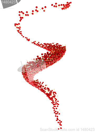 Image of Red tasty bird-cherry swirl isolated on white