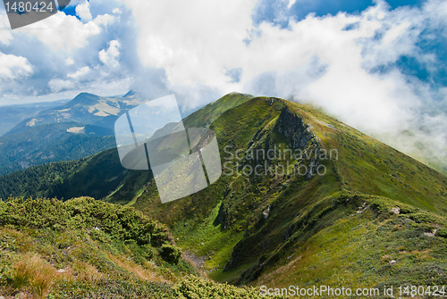 Image of Carpathians landscape: on a mountain ridge