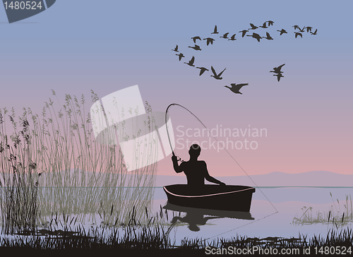 Image of Angler on a boat 