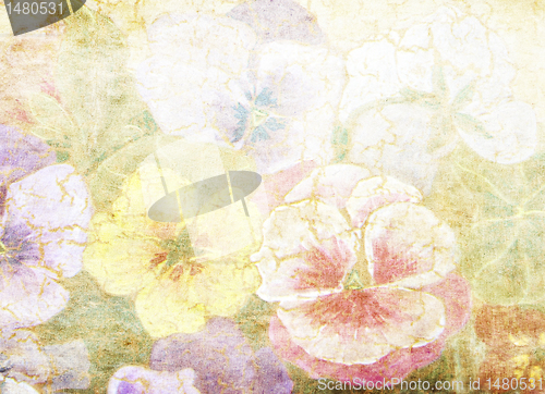 Image of Old Paper Floral Texture