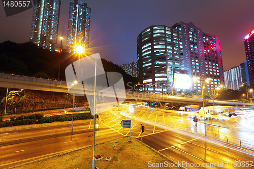Image of night traffic in the city