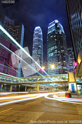 Image of traffic through downtown HongKong