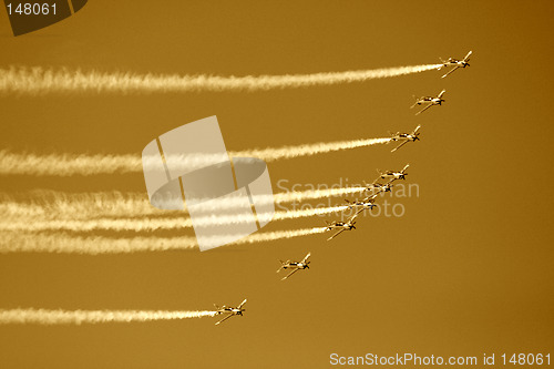 Image of Synchronized team flight- flying in formations