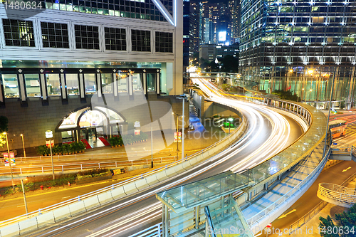 Image of night traffic in the city