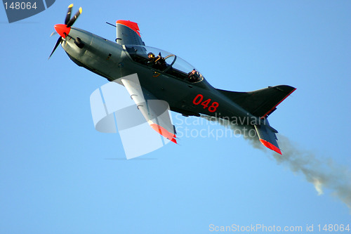 Image of Classical propjet in the air. European Aerobatic Championship