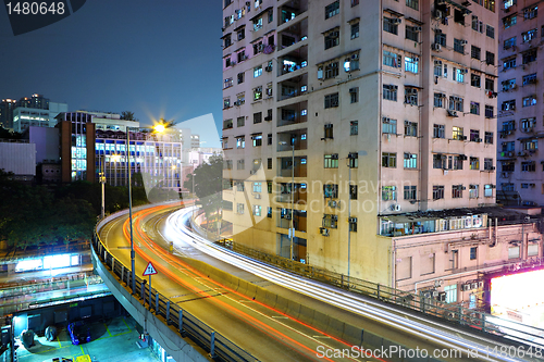 Image of traffic at night in city